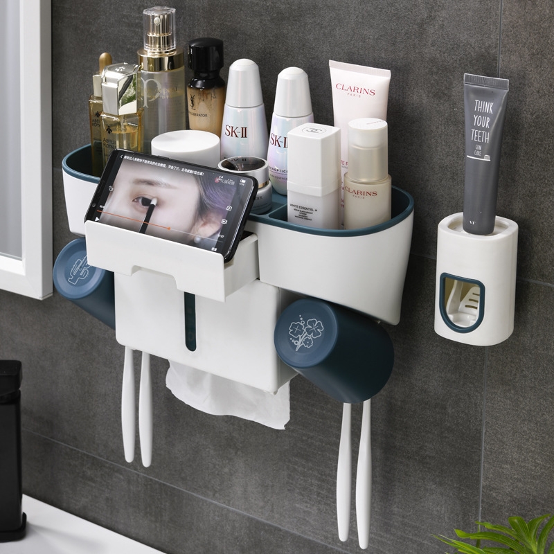 A54 Punch-Free Toilet Wash Utensils Shelf Bathroom Toilet Shelf Toilet Plastic Storage