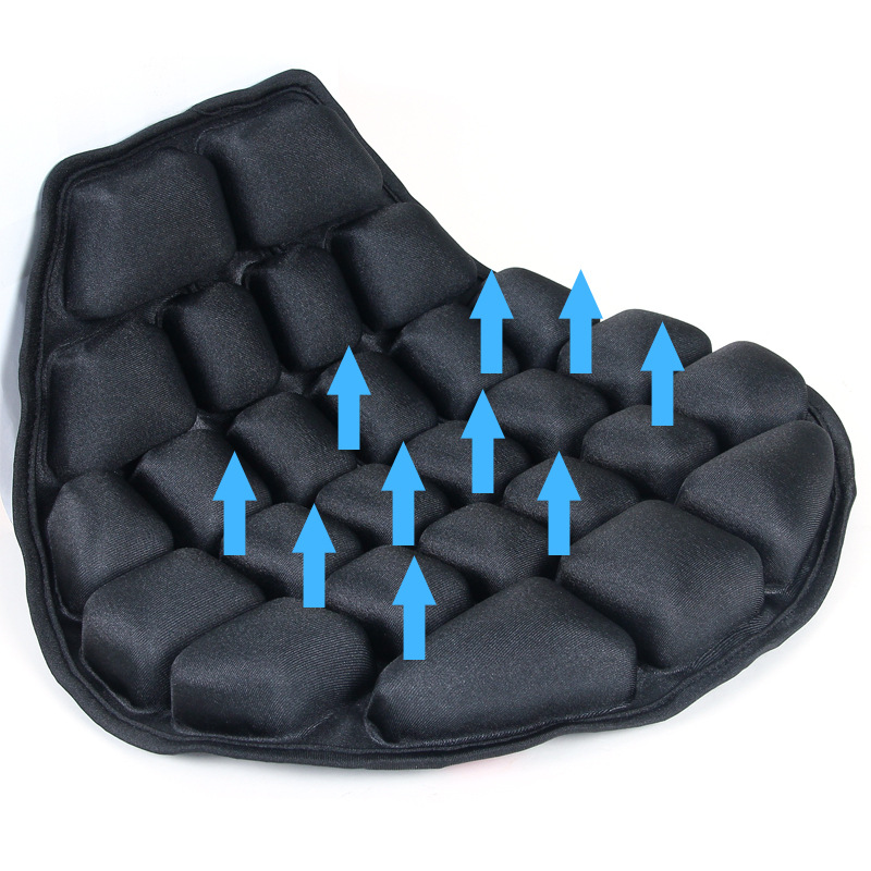 Shock Absorption Motorcycle Seat Cushion Accessories Inflatable Seat Cover Shock-Absorbing Modified Saddle Cruise Car Heat Insulation Cooling Pad