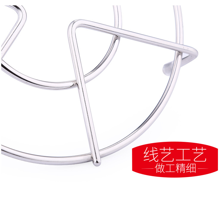 Three-Leg round High Leg Stainless Steel Pot Rack Bold Thickening Heat Insulation Pad Kitchen Tools Anti-Scald Household Steamer