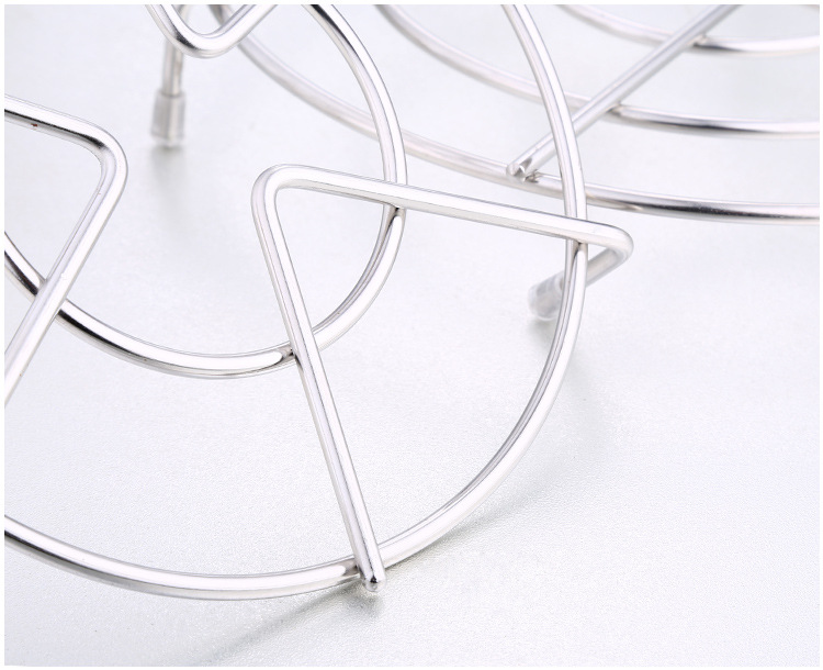 Three-Leg round High Leg Stainless Steel Pot Rack Bold Thickening Heat Insulation Pad Kitchen Tools Anti-Scald Household Steamer