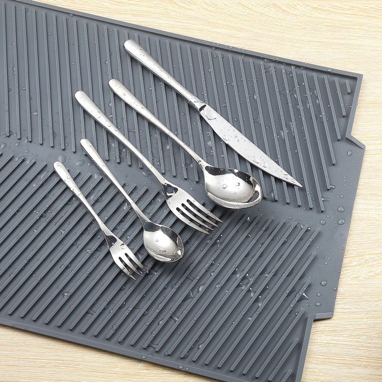 Spot Supply 324G Large Silicone Draining Pad Kitchen Multi-Functional Heat Insulation Drying Mat Kitchen Supplies