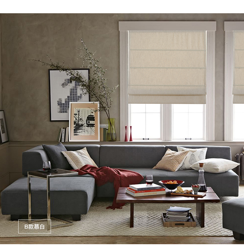 Roman Curtains Curtain Nordic Simple Lifting Curtain European Custom Shutter Living Room Cotton Linen Solid Color New Custom Shading Roman Curtains Curtain Nordic Simple Lifting Curtain European Custom Shutter Living Room Cotton Linen Solid Color New Custom Shading