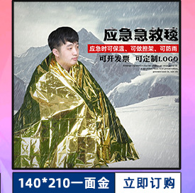 Cross-Border Spot PE Thickened Heat Insulation Insulation Emergency Blanket Emergency Tent First-Aid Sleeping Bags Outdoor Moisture Proof Pad Wholesale