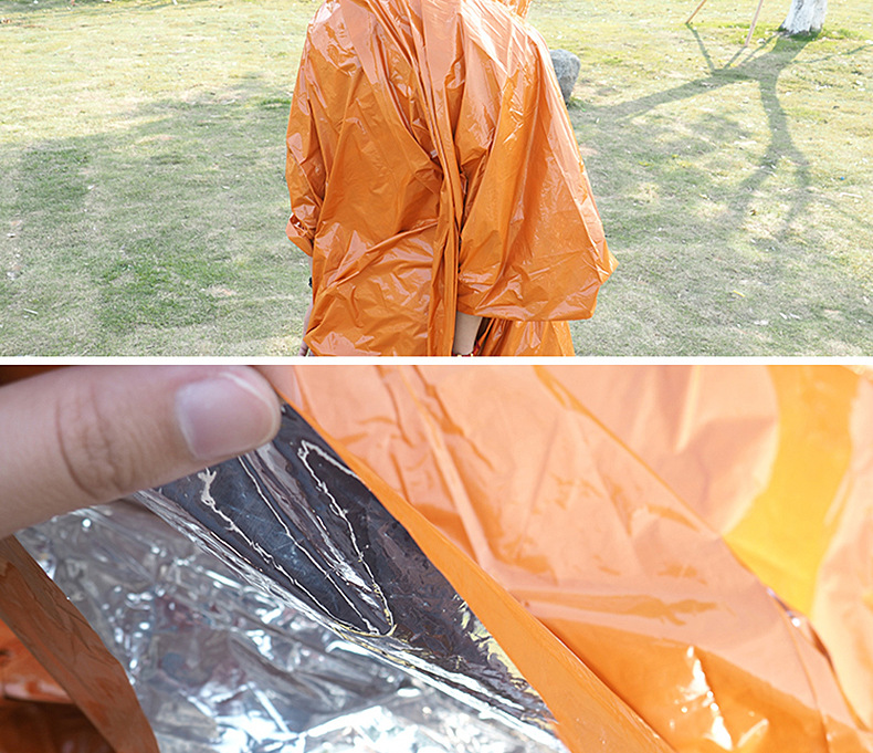 Cross-Border Spot PE Thickened Heat Insulation Insulation Emergency Blanket Emergency Tent First-Aid Sleeping Bags Outdoor Moisture Proof Pad Wholesale