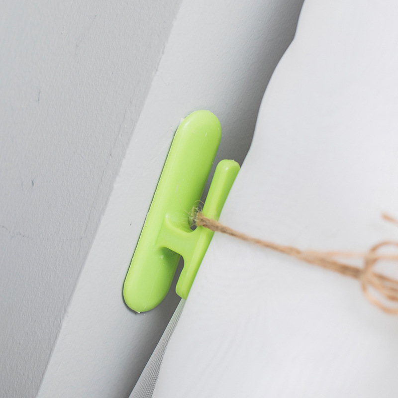 Non-Perforated Curtains Ribbon Hook Sticker Wall Hook Wall Hook Hook Curtain Hook Strap Adhesive Fixed Hook Jj0821
