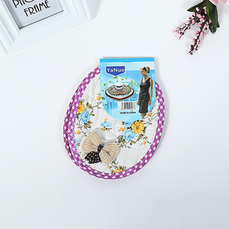 Manufacturers direct kitchen household heat insulation pad cup pad tray pad multi - color oval cotton pad thicker high temperature wholesale