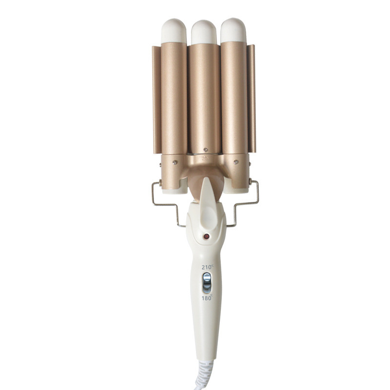 Bottom Price Three-Tube Household Electric Hair Curler Korean Egg Roll Head Big Wave Marcel Waver Lazy Hair Curler