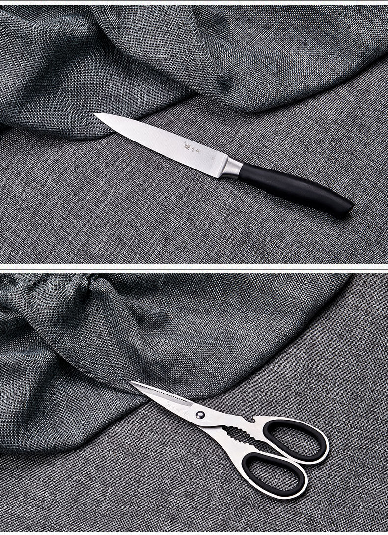 Hangzhou Zhang Xiaoquan Kitchen Knife and Scissors Three-Piece Set Combination Stainless Steel Slicer Fruit Knife Kitchen Scissors Set Hangzhou Zhang Xiaoquan Kitchen Knife and Scissors Three-Piece Set Combination Stainless Steel Slicer Fruit Knife Kitchen Scissors Set