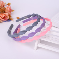 Manufacturer direct plain rubber plastic grab clip large ladies bath tray hair fashion wave grain hair clip hair accessories