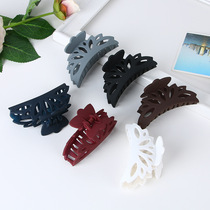 Manufacturer direct plain rubber plastic grab clip large ladies bath tray hair fashion wave grain hair clip hair accessories