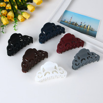 Manufacturer direct plain rubber plastic grab clip large ladies bath tray hair fashion wave grain hair clip hair accessories