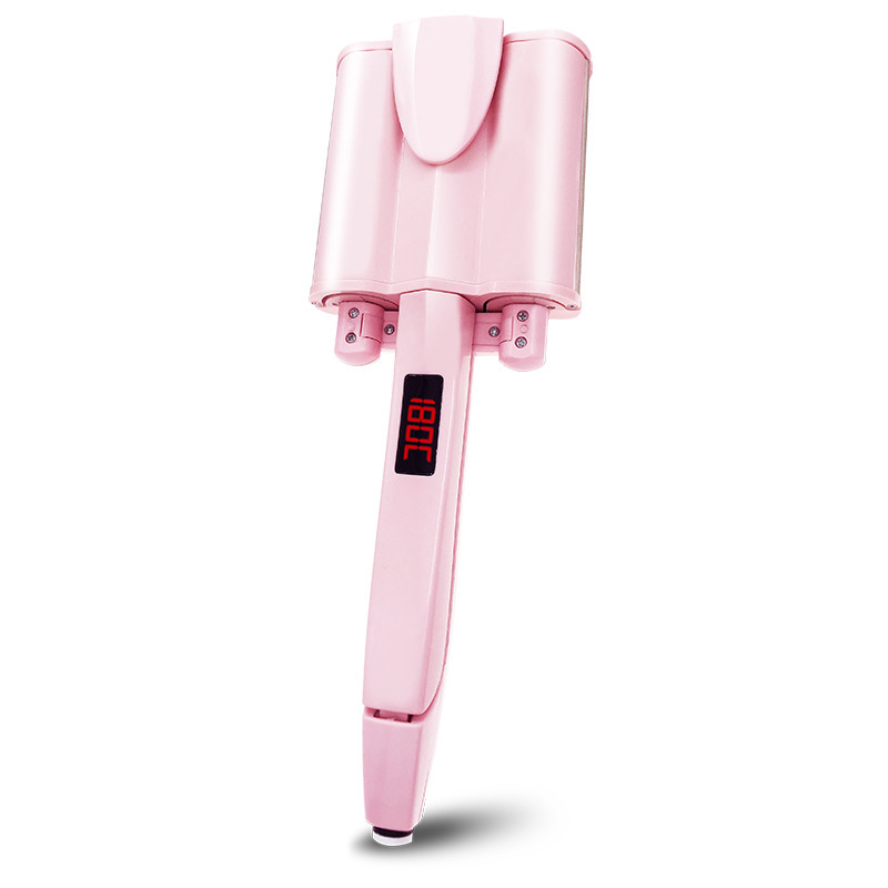 Foreign Trade Three-Tube Hair Curler Multi-Gear Adjustable Water Ripple Electric Hair Curlers Ceramic Egg Roll Big Wave Hair Perm