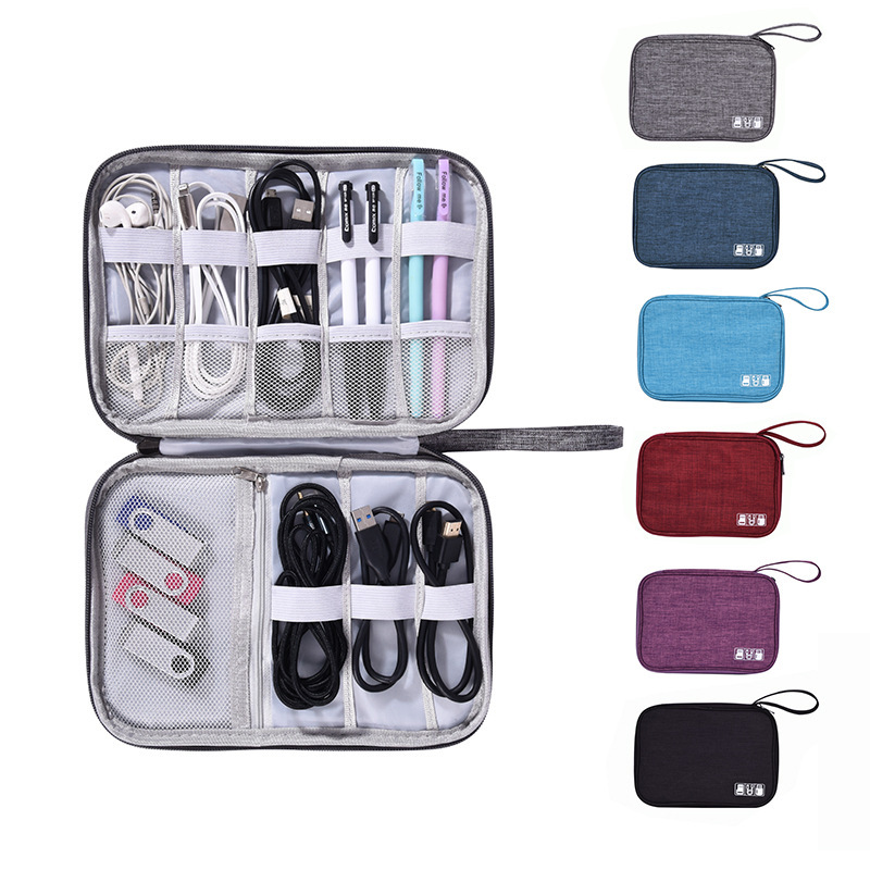 New Flat Digital Packet Storage Bag Multifunction Data Cable Storage Bag Mobile Power Headset Storage Bag Factory