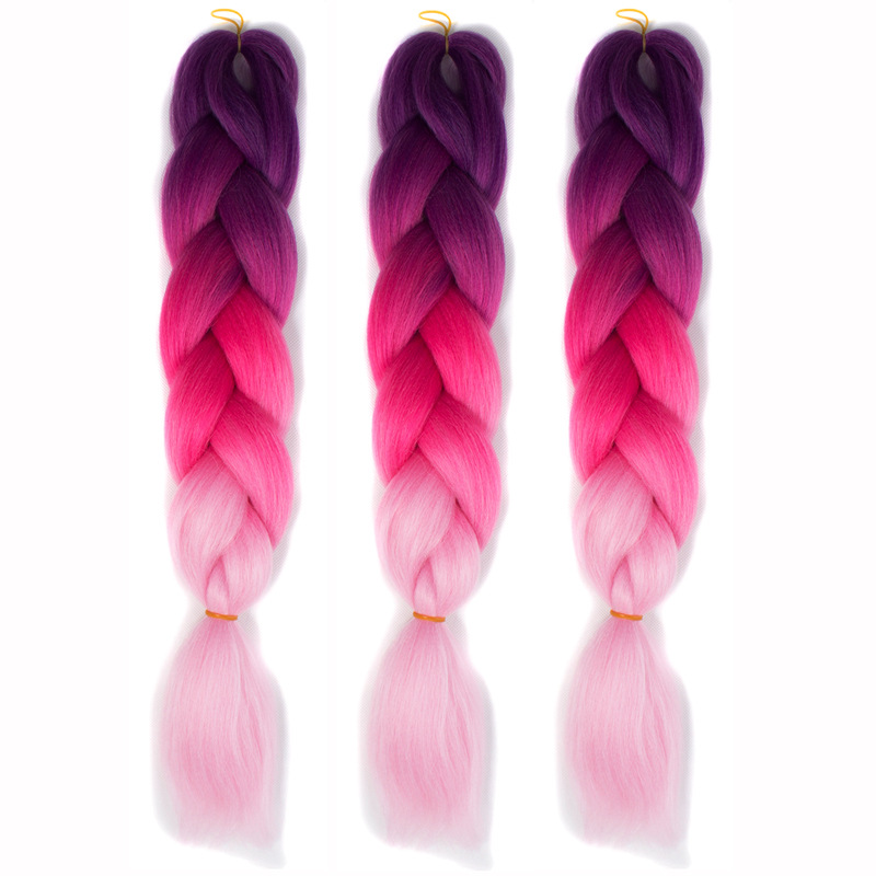 African Big Braid African Dreadlocks Color Gradient Chemical Fiber Big Braid Hair Extension Small Braid Hair Braid Wig