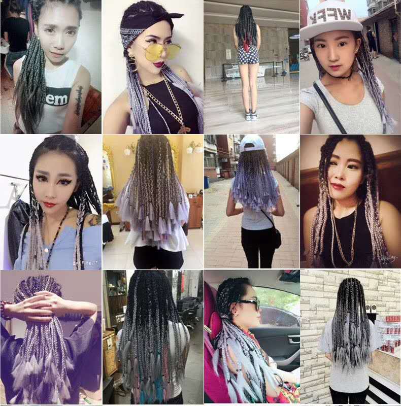 African Big Braid African Dreadlocks Color Gradient Chemical Fiber Big Braid Hair Extension Small Braid Hair Braid Wig African Big Braid African Dreadlocks Color Gradient Chemical Fiber Big Braid Hair Extension Small Braid Hair Braid Wig