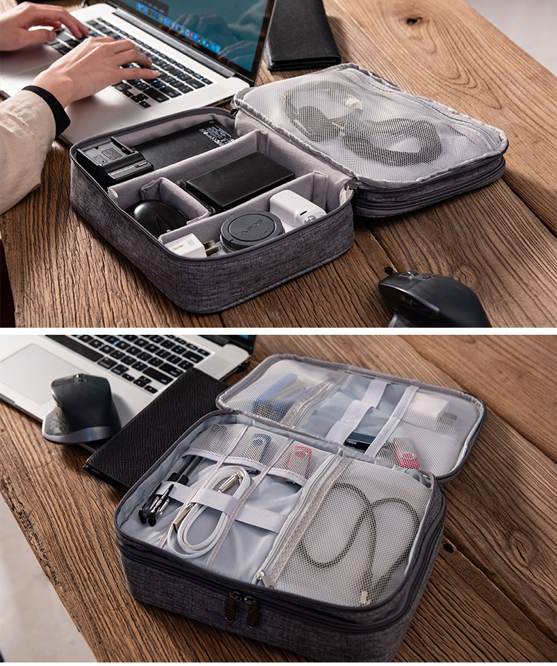 New Three-Layer Digital Packet Storage Bag Multifunction Data Cable Storage Bag Mobile Power Headset Storage Bag Manufacturer New Three-Layer Digital Packet Storage Bag Multifunction Data Cable Storage Bag Mobile Power Headset Storage Bag Manufacturer