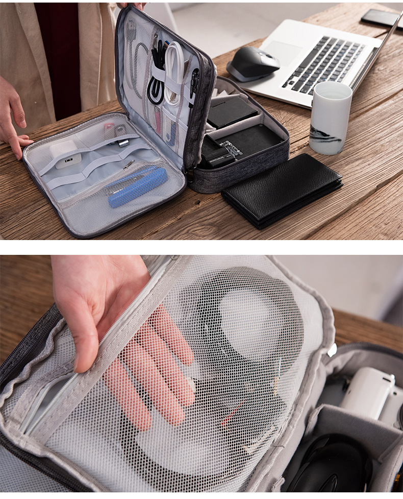 New Three-Layer Digital Packet Storage Bag Multifunction Data Cable Storage Bag Mobile Power Headset Storage Bag Manufacturer New Three-Layer Digital Packet Storage Bag Multifunction Data Cable Storage Bag Mobile Power Headset Storage Bag Manufacturer