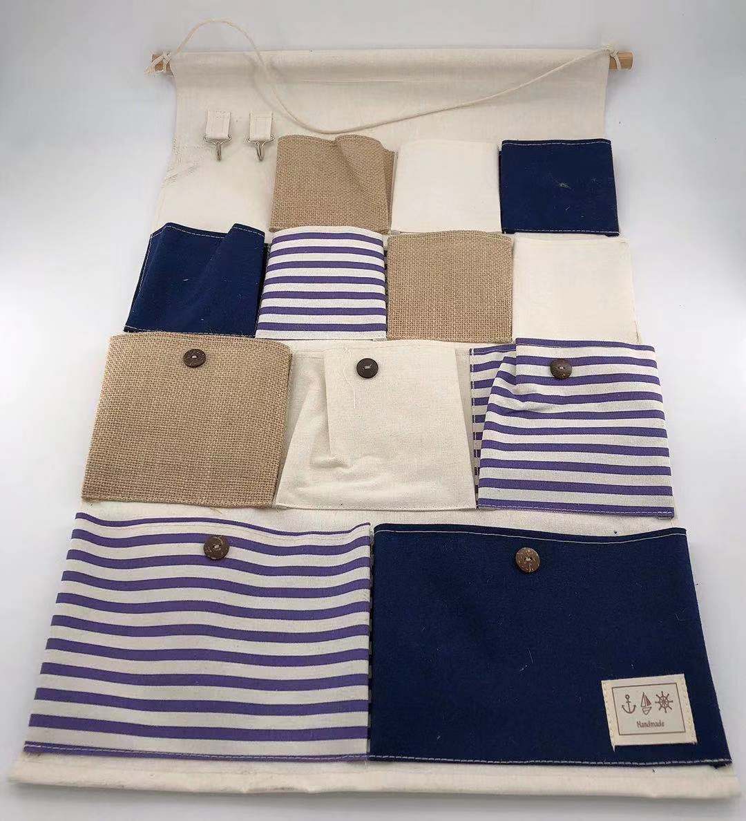 Factory Direct Sales Cloth Hanging Pocket Storage Bag Wall-Mounted Wall Hanging Bagable Organizing Bag Or Customized