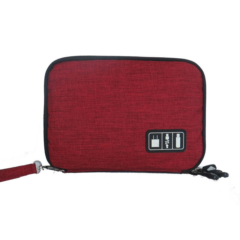 New Double-Layer Data Cable Storage Bag Buggy Bag Portable Waterproof Digital Storage Bag Earphone U Disk Charger Bag