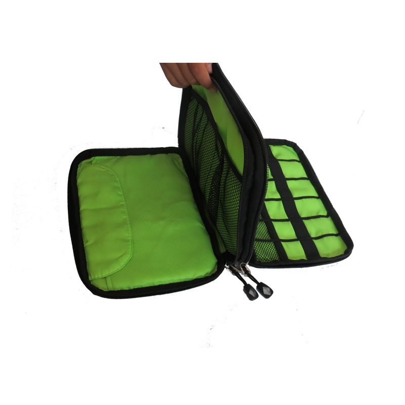 New Double-Layer Data Cable Storage Bag Buggy Bag Portable Waterproof Digital Storage Bag Earphone U Disk Charger Bag