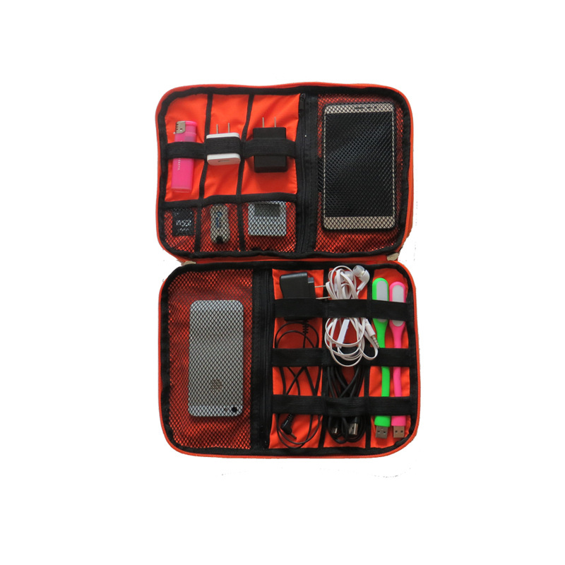 New Double-Layer Data Cable Storage Bag Buggy Bag Portable Waterproof Digital Storage Bag Earphone U Disk Charger Bag