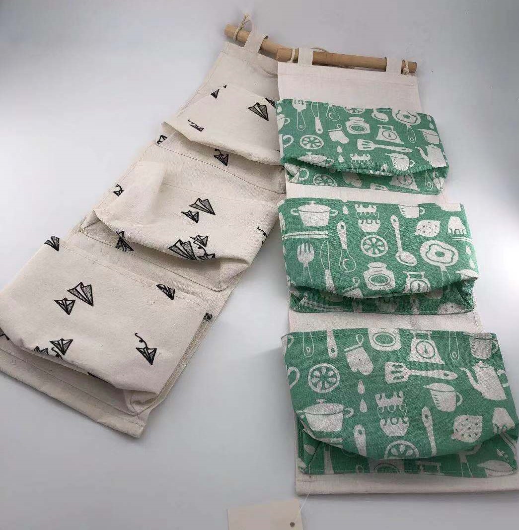 Factory Direct Sales Cloth Hanging Pocket Storage Bag Wall Hanging Organizing Bag Storage Bag Storage Bag Can Also Be Customized