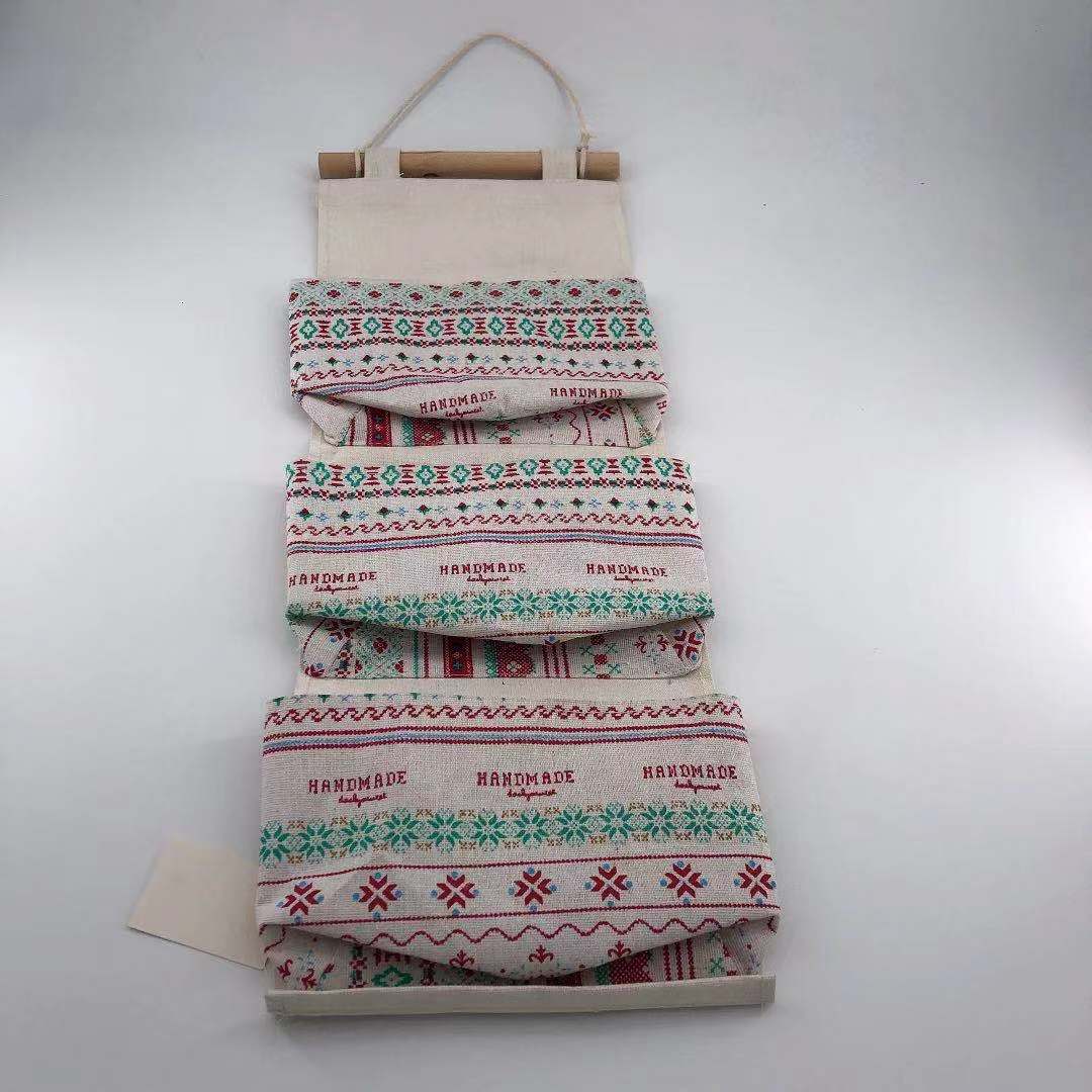 Factory Direct Sales Cloth Hanging Pocket Storage Bag Wall Hanging Organizing Bag Storage Bag Storage Bag Can Also Be Customized