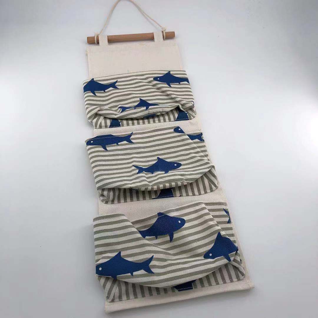 Factory Direct Sales Cloth Hanging Pocket Storage Bag Wall Hanging Organizing Bag Storage Bag Storage Bag Can Also Be Customized