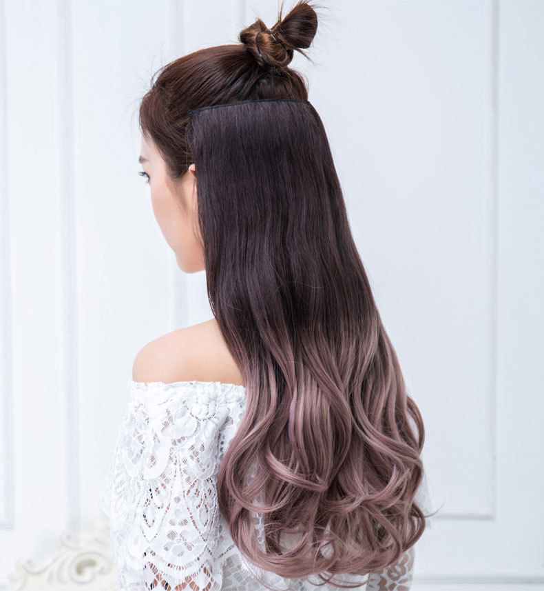 Hair HighTemperature Fiber Seamless Hair Extension BB Clip 6 Card Thickened One Wig Gradient Color Hair Extension Piece Hair HighTemperature Fiber Seamless Hair Extension BB Clip 6 Card Thickened One Wig Gradient Color Hair Extension Piece