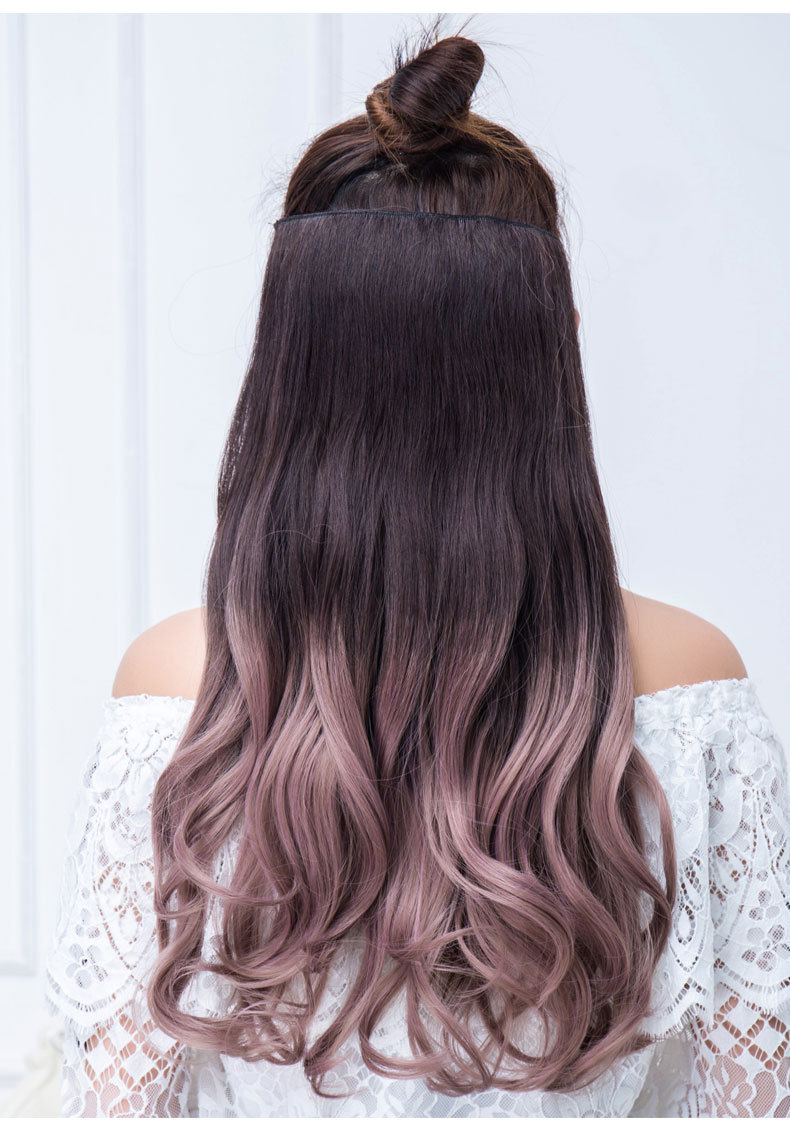 Hair HighTemperature Fiber Seamless Hair Extension BB Clip 6 Card Thickened One Wig Gradient Color Hair Extension Piece Hair HighTemperature Fiber Seamless Hair Extension BB Clip 6 Card Thickened One Wig Gradient Color Hair Extension Piece
