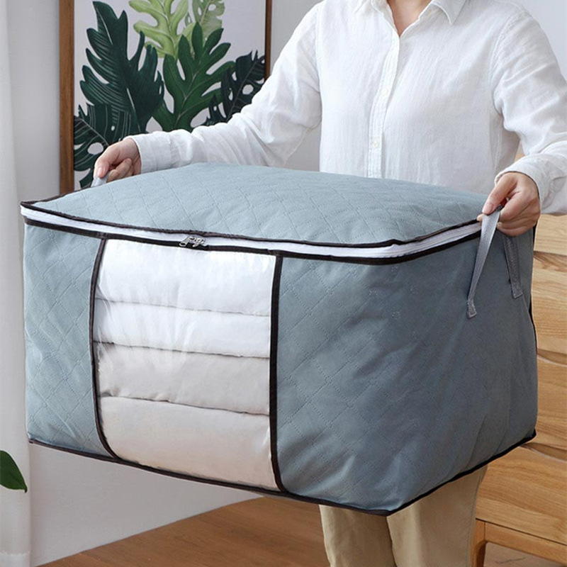 Factory Direct Sales Thickened Cotton Quilt Buggy Bag Quilt Storage Bag Non-Woven Quilt Bag Clothing Storage Bag Buggy Bag