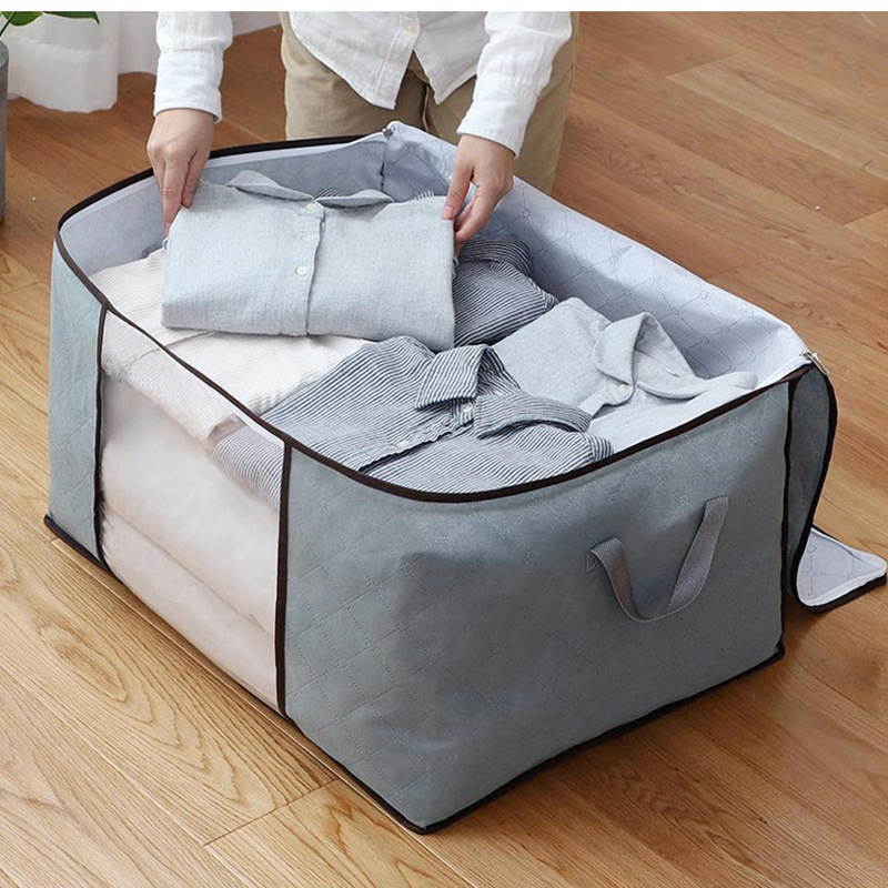 Factory Direct Sales Thickened Cotton Quilt Buggy Bag Quilt Storage Bag Non-Woven Quilt Bag Clothing Storage Bag Buggy Bag