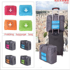 Korean Style High Quality Large Capacity Luggage Portable Waterproof Nylon Folding Travel Storage Bag Buggy Bag