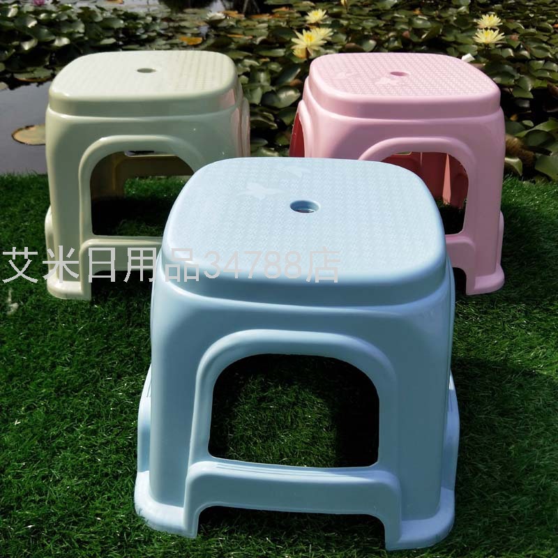 Plastic Stool Adult Shoe Changing Stool Small Bench Folding Stool Baby Seat Nordic Living Room Home Plastic Stool 8872