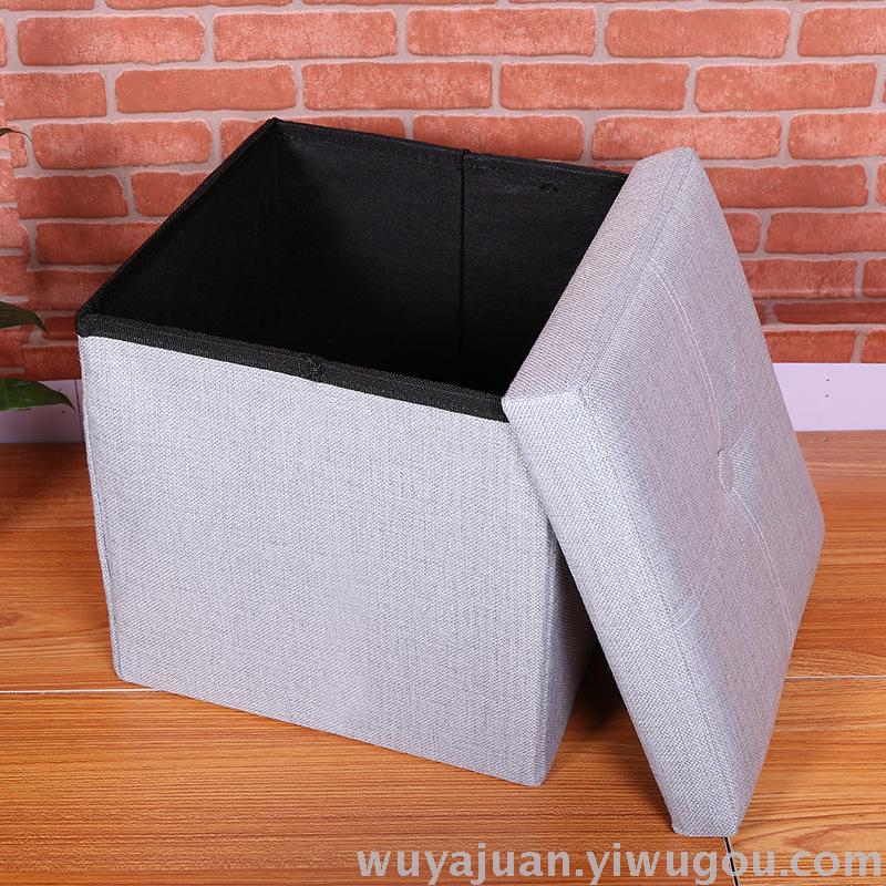 Court light simple version of monochrome linen 30X30X30 a buckle folding stool Court light simple version of monochrome linen 30X30X30 a buckle folding stool