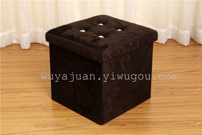 Lai Ge rich refined version of plush with diamond 38X38X38 four buckle folding stool Lai Ge rich refined version of plush with diamond 38X38X38 four buckle folding stool