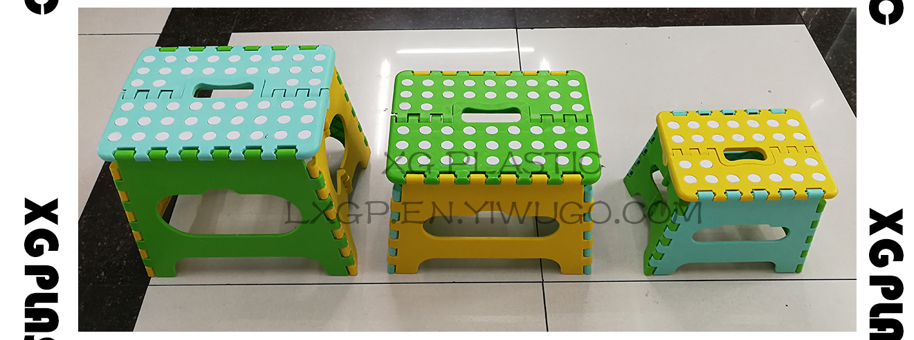 Plastic stools Folding Stool Chair Portable Home Furniture dot pattern Child Convenient Dinner Stools