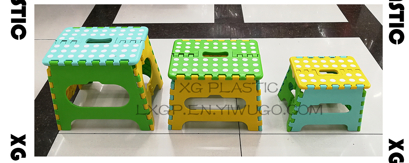 Plastic stools Folding Stool Chair Portable Home Furniture dot pattern Child Convenient Dinner Stools