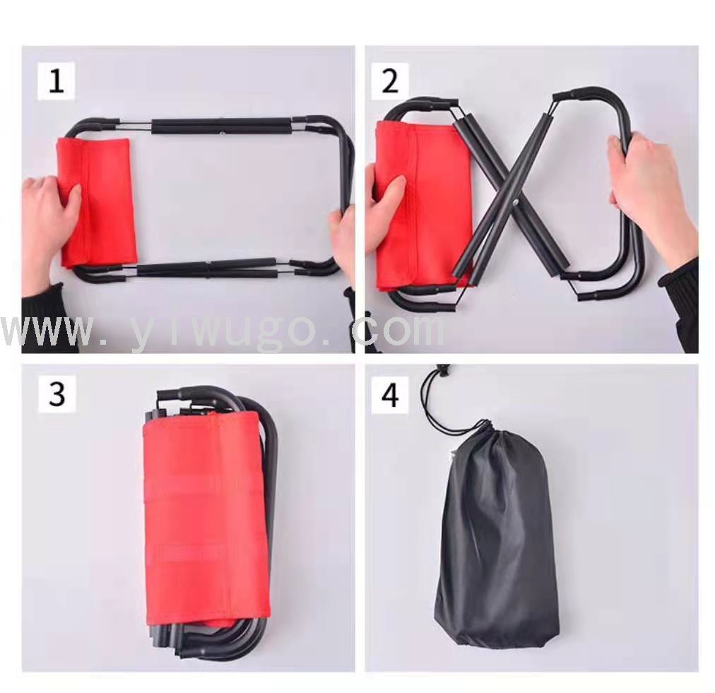 Folding Stool Small Portable Outdoor Maza Ultra-Light Subway Train Fishing Chair Queuing without Seat Artifact