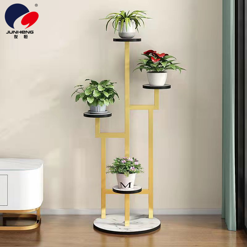Flower Rack Living Room Floor-Standing Iron Storage Rack Green Radish Succulent Decoration Multi-Layer Indoor Simple Balcony Jardiniere