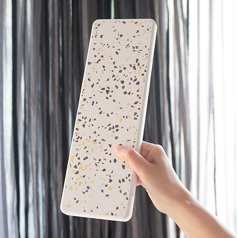 Diatomite Storage Pad Terrazzo Storage Rack Absorbent Soap Mat Toiletries Mat Custom Logo Factory Wholesale