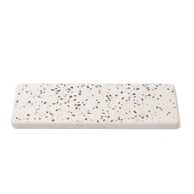 Diatomite Storage Pad Terrazzo Storage Rack Absorbent Soap Mat Toiletries Mat Custom Logo Factory Wholesale