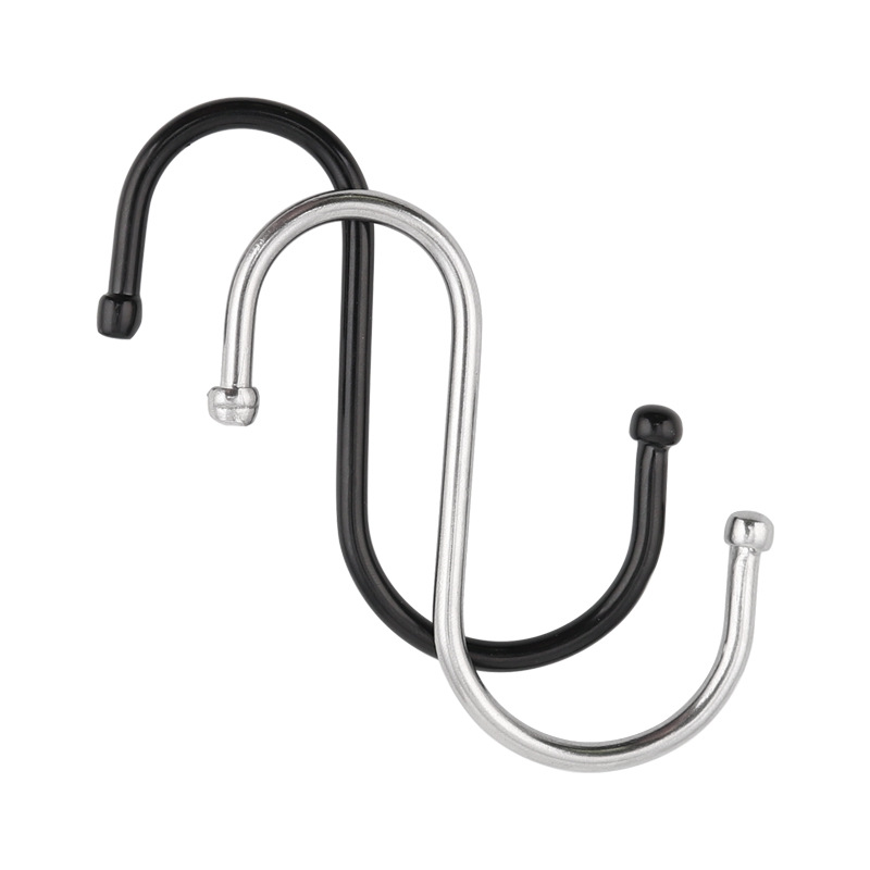 Stainless Steel S Hook Black S Hook Multi-Purpose Cross Bar S-Shape Hook Yama AliExpress Flower Basket Iron hook