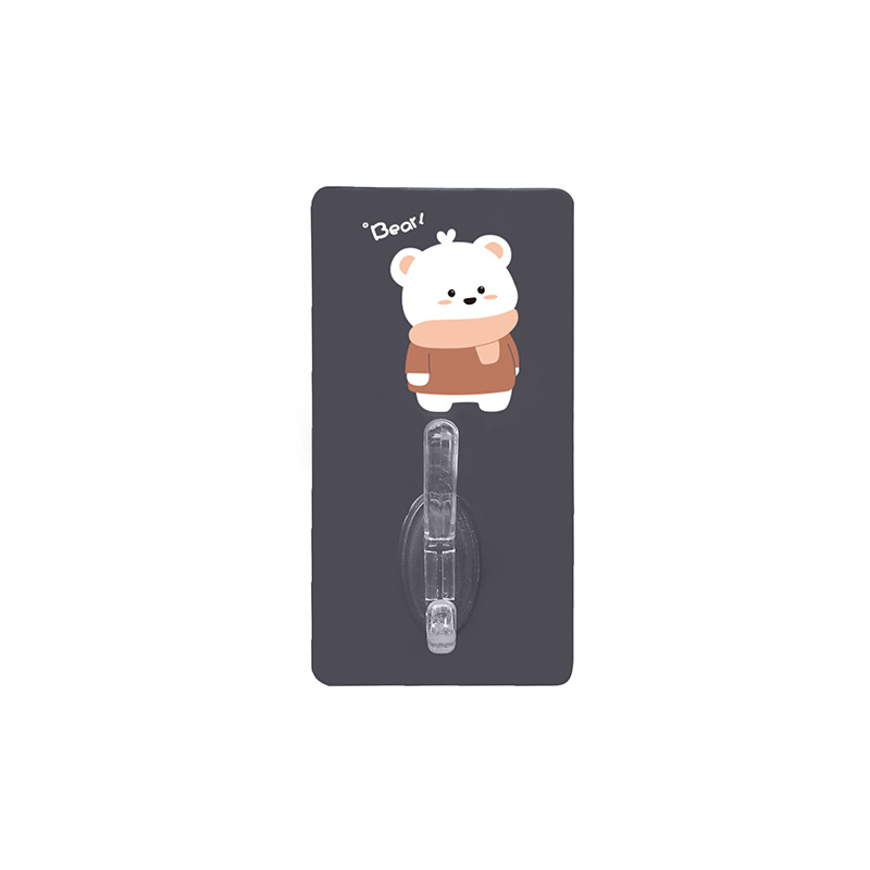 Creative Cartoon Hook Viscose No Punching behind the Door Strong Seamless Bedroom Coat and Hat Viscose Kitchen Iron hook