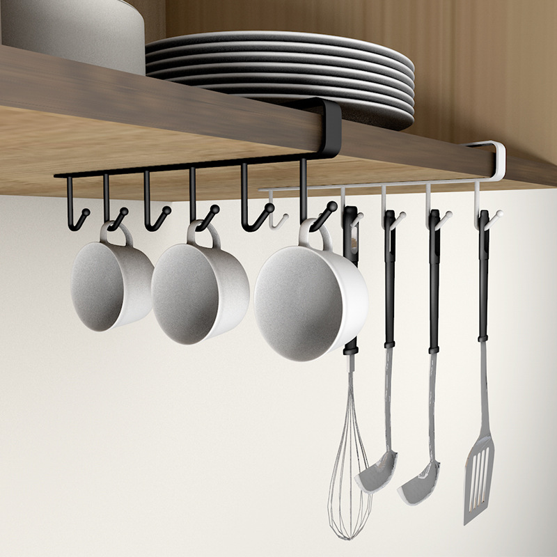 Cabinet Hook Kitchen Six-Piece Nail-Free Storage Rack Creative Metal Iron Iron hook