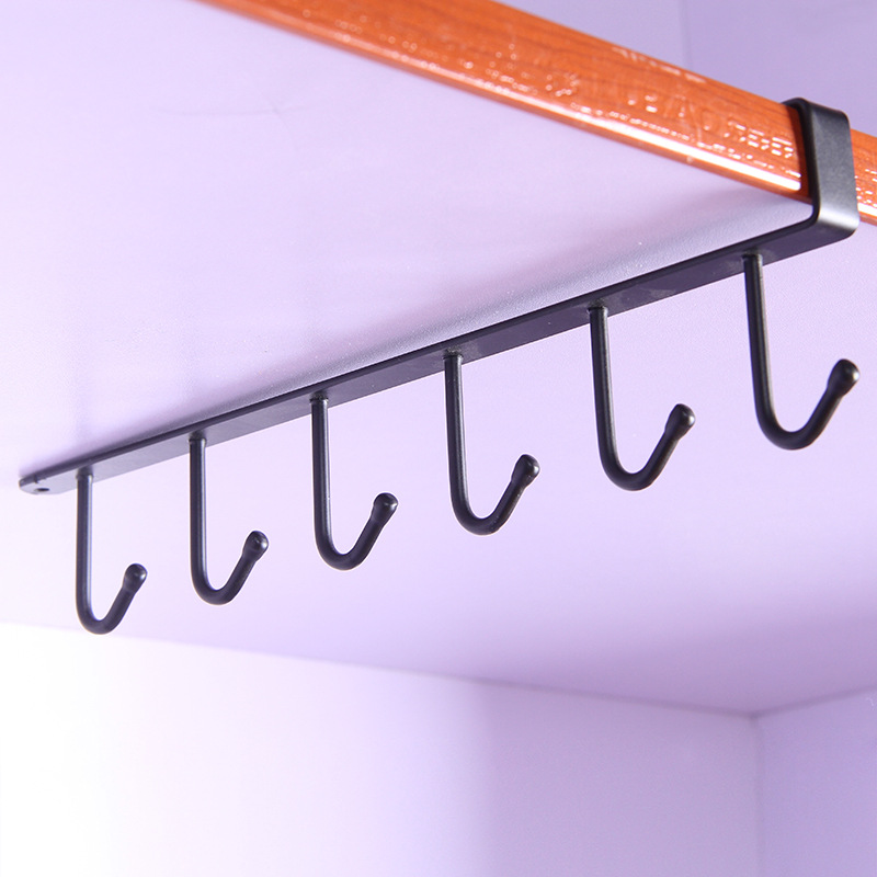 Cabinet Hook Kitchen Six-Piece Nail-Free Storage Rack Creative Metal Iron Iron hook
