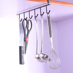 Cabinet Hook Kitchen Six-Piece Nail-Free Storage Rack Creative Metal Iron Iron hook Cabinet Hook Kitchen Six-Piece Nail-Free Storage Rack Creative Metal Iron Iron hook