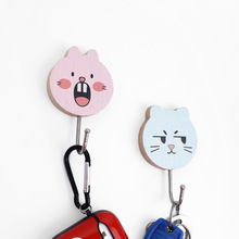 Iron hook Cartoon Nail-Free Iron Hook behind the Door Kitchen Bathroom Strong Sticky Hook Clothes Hook