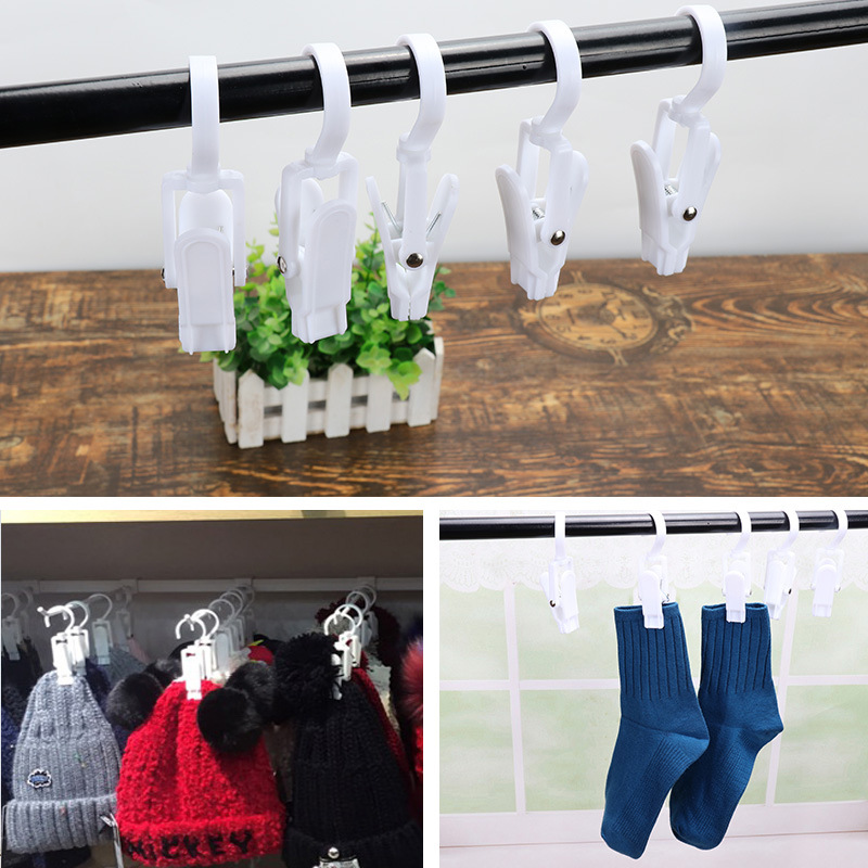 Multifunctional Hat Clip Rotating Hook Curtain Clip Drying Socks&#039; Clip Iron hook