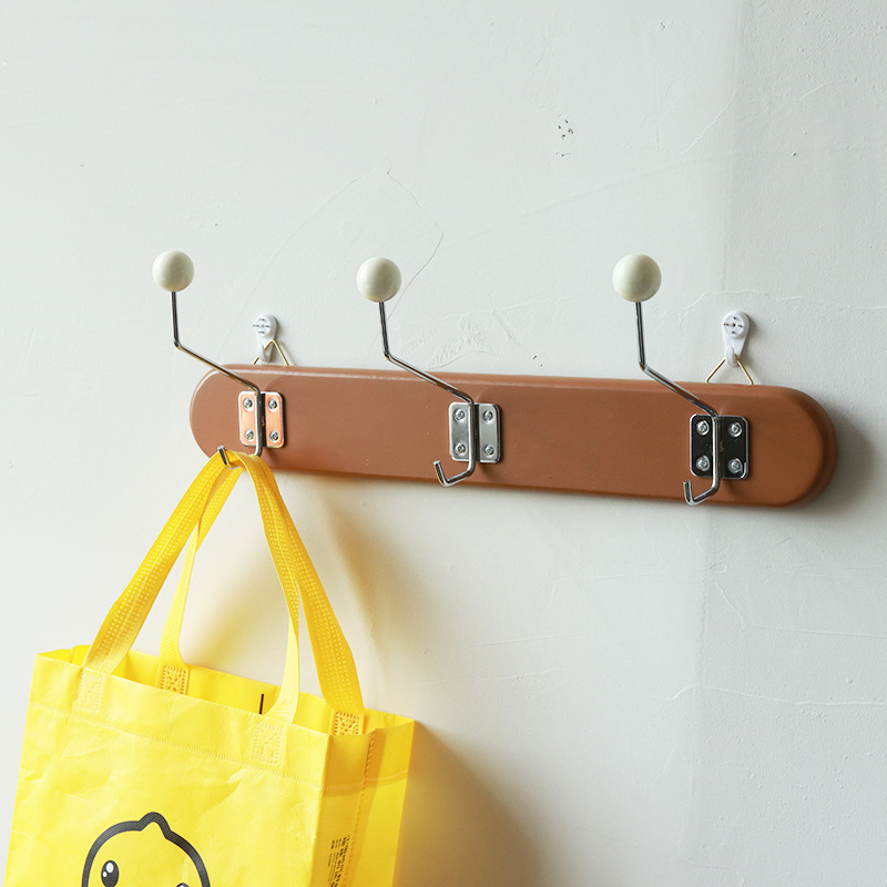 Vintage Korean Coat and Cap Hook Decoration  Clothing Store Dessert Solid Wood Ins Iron hook